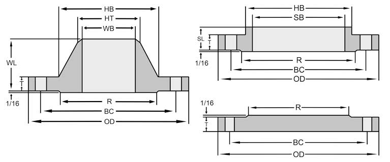 Class 150 Flange Dimensions